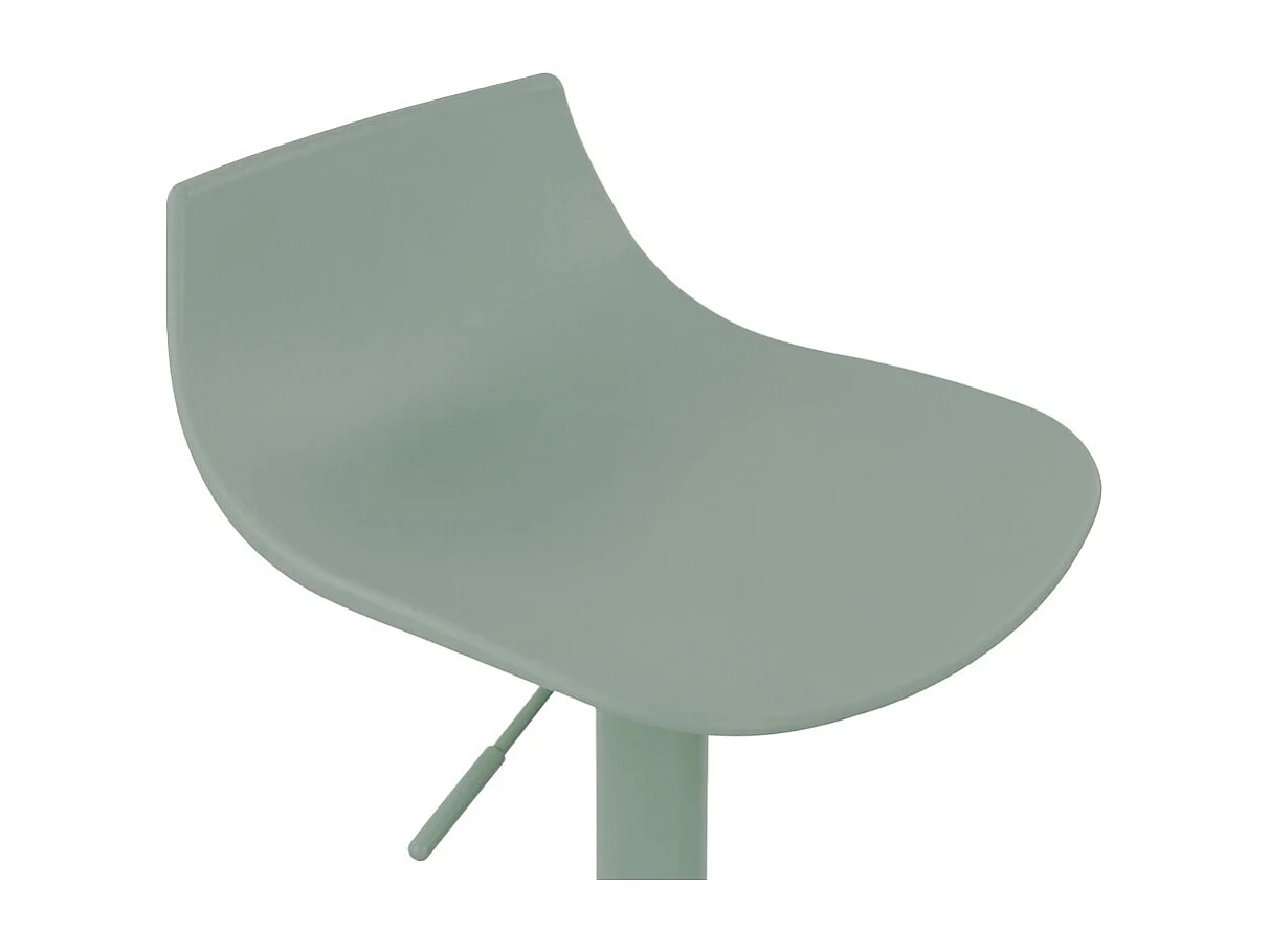 Heribo - Lot de 2 chaises de bar réglables en plastique et métal H58-79cm - Vert
