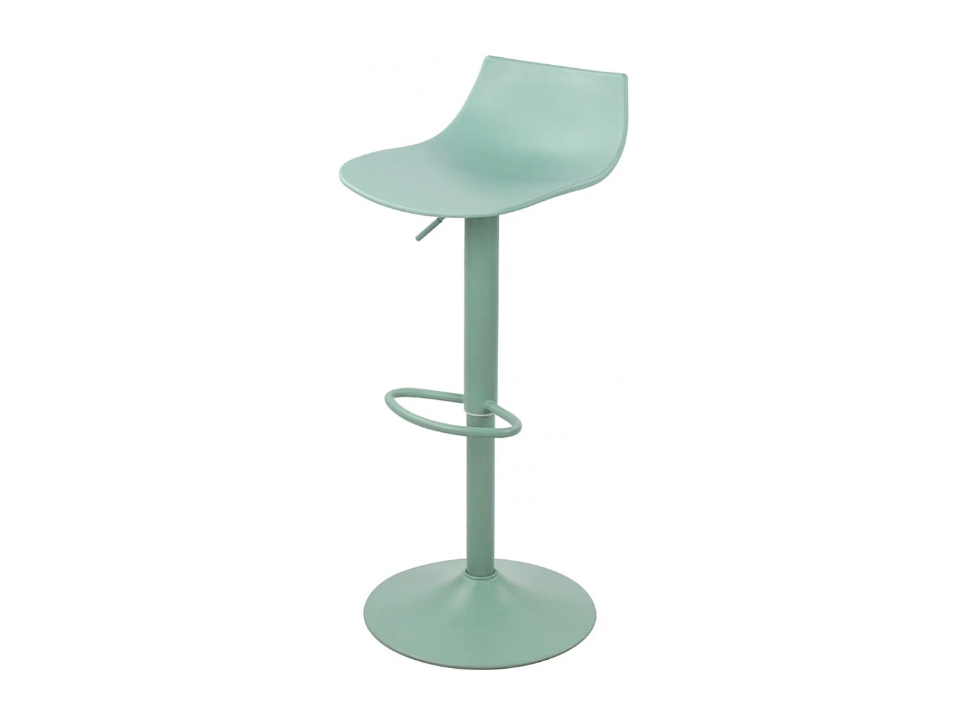 Heribo - Lot de 2 chaises de bar réglables en plastique et métal H58-79cm - Vert