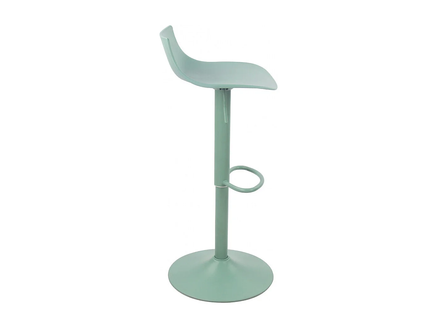 Heribo - Lot de 2 chaises de bar réglables en plastique et métal H58-79cm - Vert