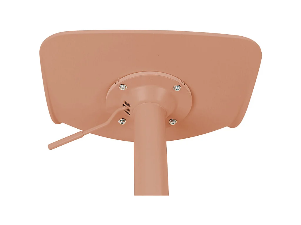 Heribo - Lot de 2 chaises de bar réglables en plastique et métal H58-79cm - Terracotta