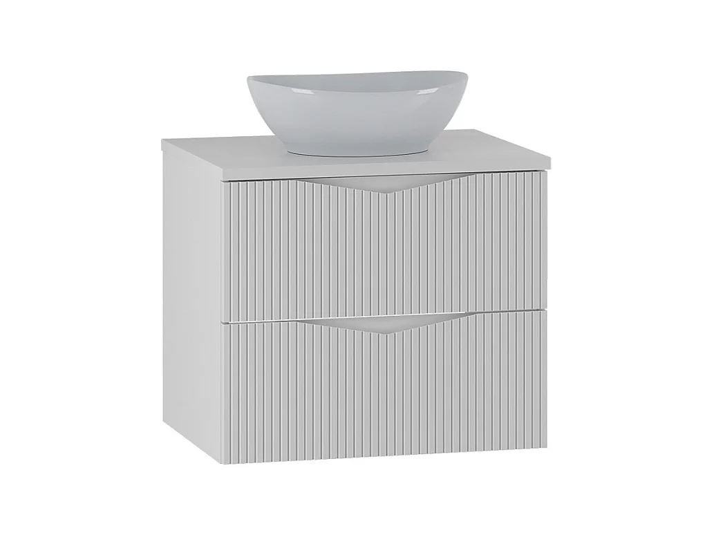 Ensemble meuble simple vasque 60cm et colonne Tao Blanc