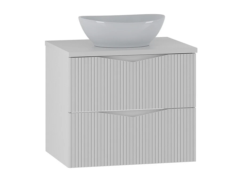 Ensemble meuble simple vasque 60cm et colonne Tao Blanc