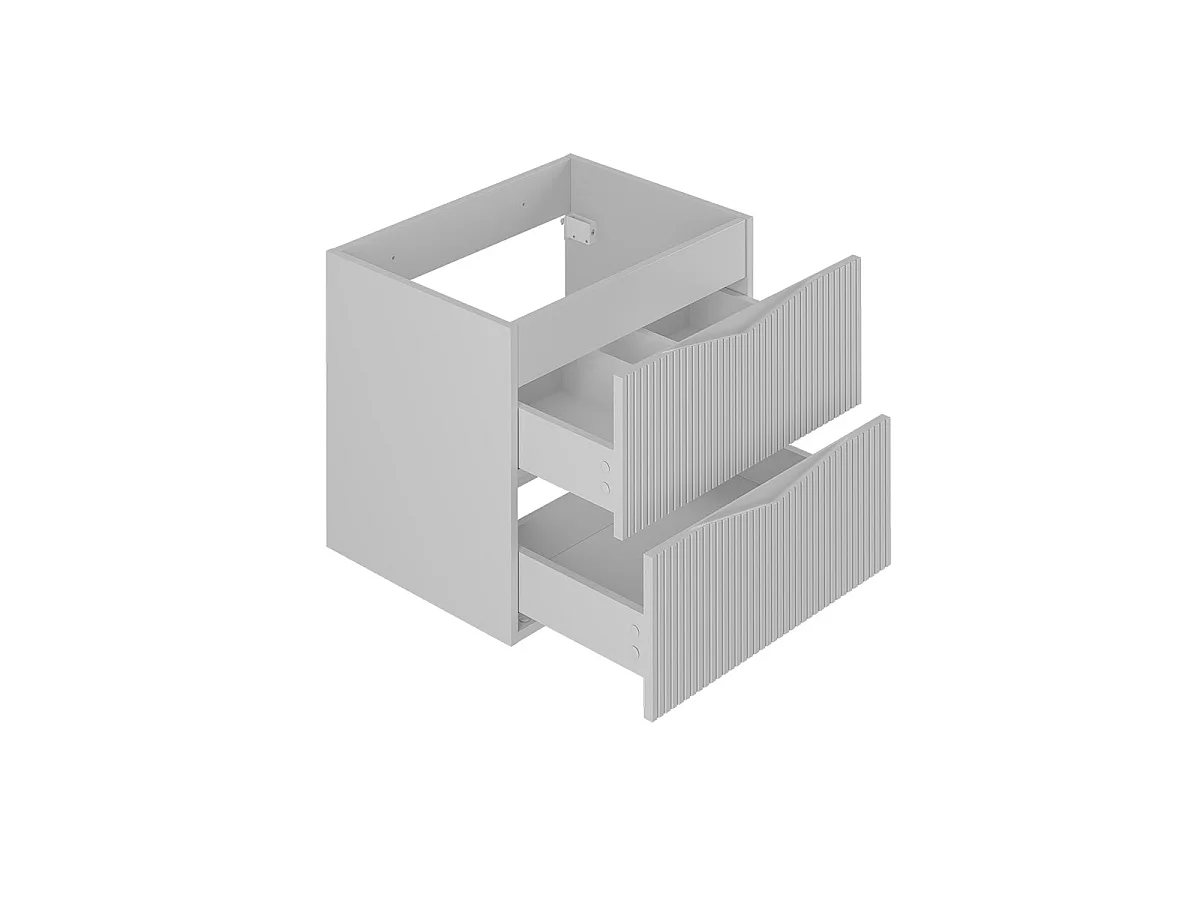 Ensemble meuble simple vasque 60cm et colonne Tao Blanc