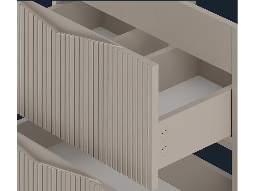 Ensemble meuble simple vasque encastrée 80cm et colonne Tao Cachemire