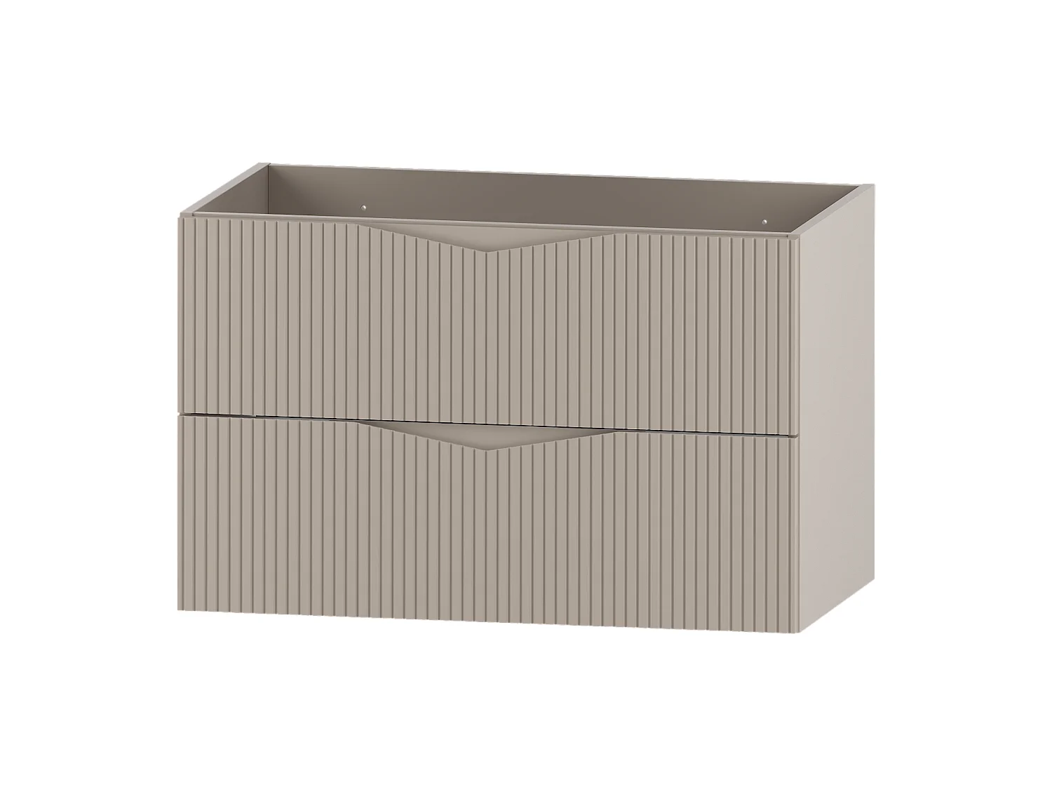 Ensemble meuble simple vasque encastrée 80cm et colonne Tao Cachemire