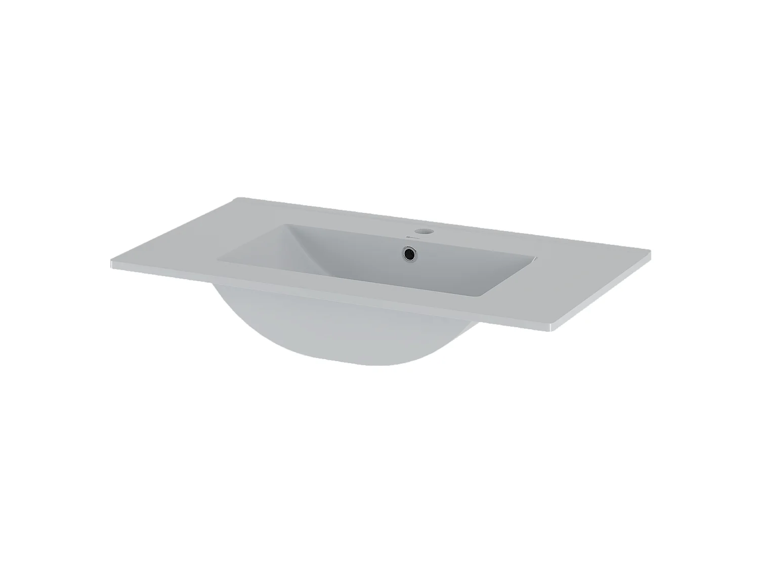 Ensemble meuble simple vasque encastrée 80cm et colonne Tao Cachemire