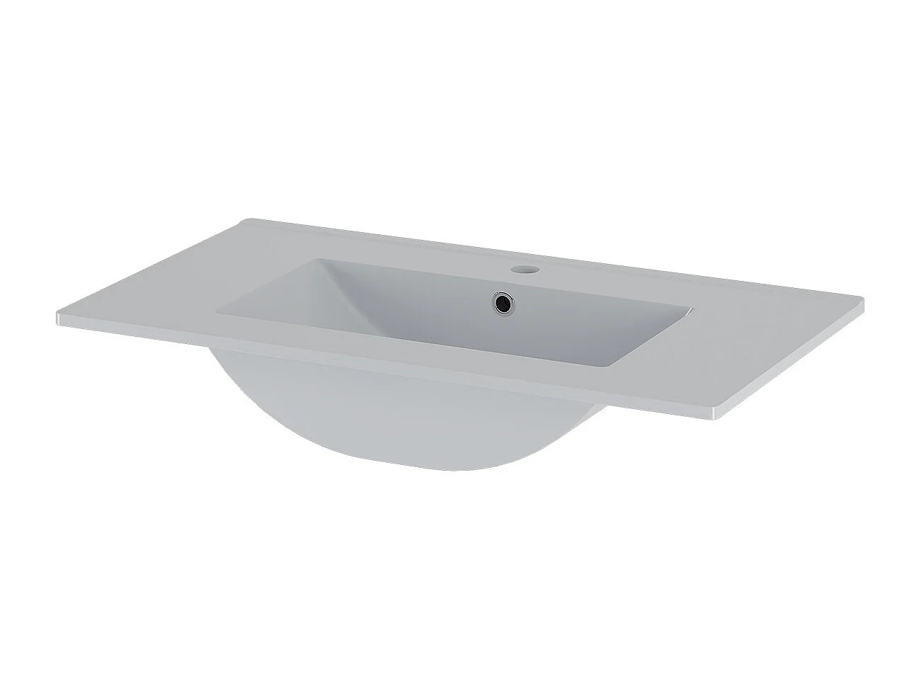 Ensemble meuble simple vasque encastrée 80cm et colonne Tao Bois