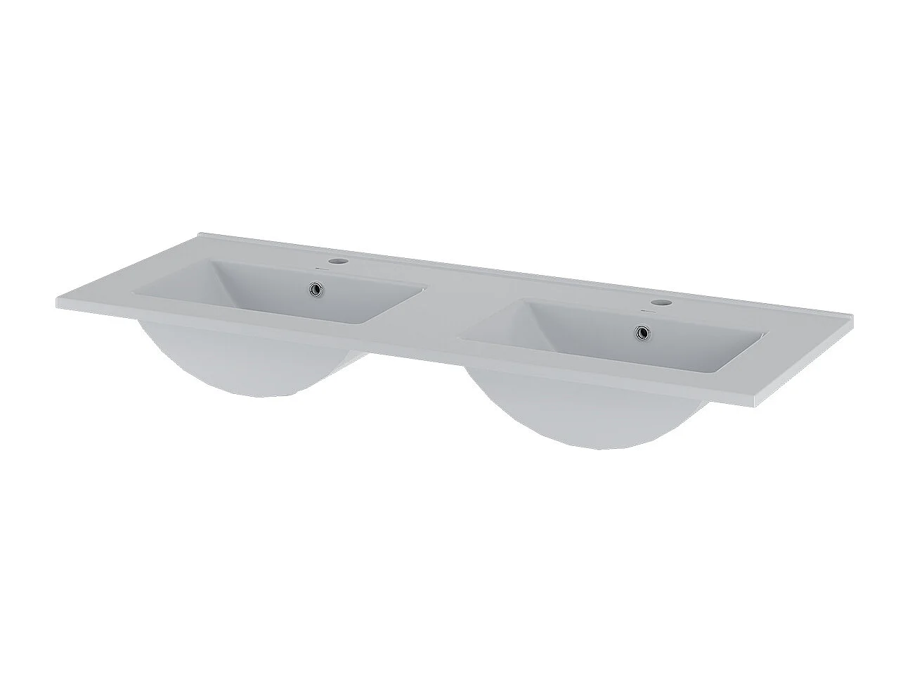 Conjunto mueble lavabo doble encastrado 120cm y columna Tao Cachemira