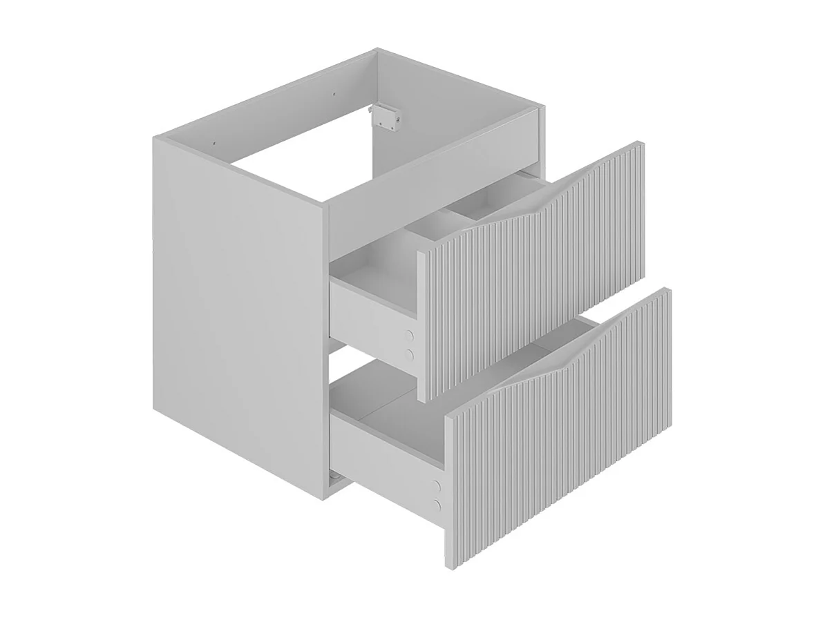 Ensemble meuble double vasque 140cm 2 niches et colonne Tao Blanc