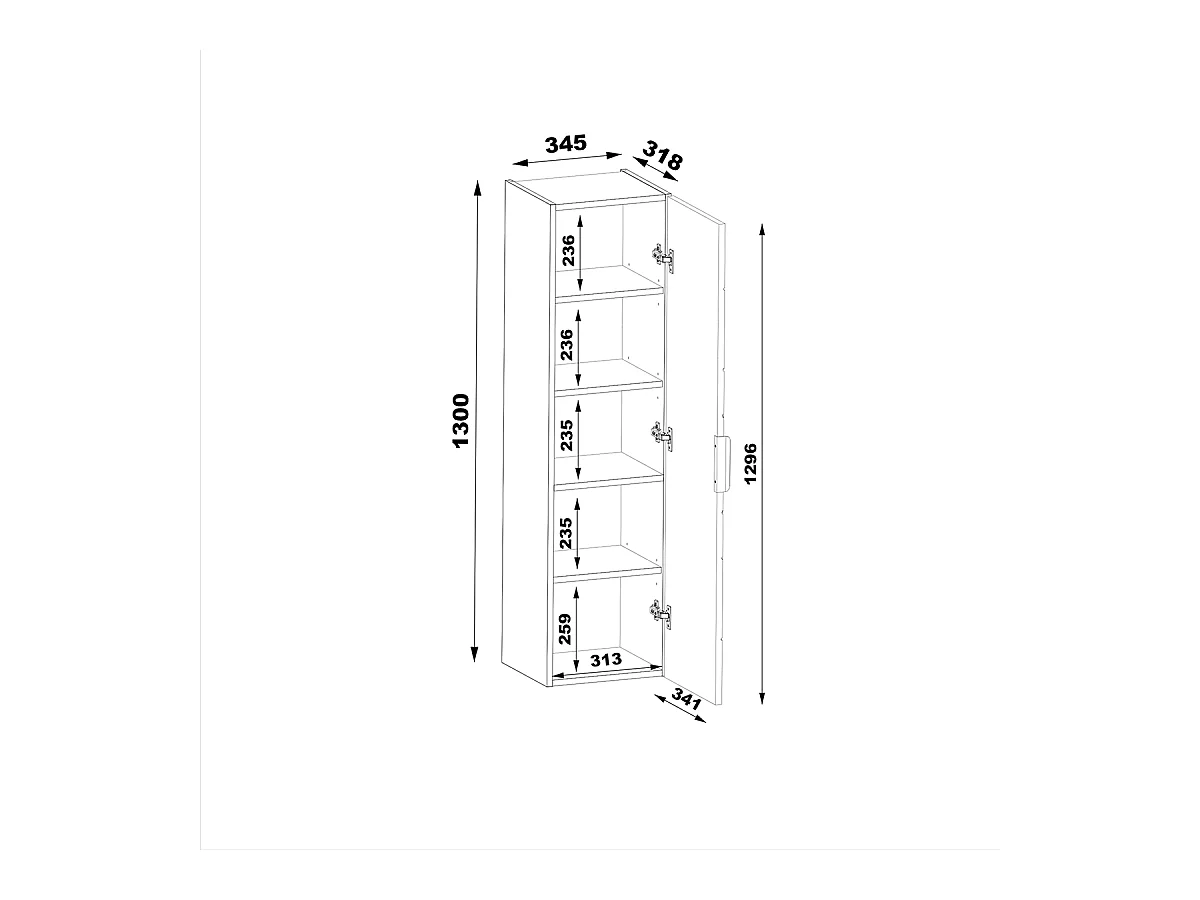 Colonne murale Tao Bois
