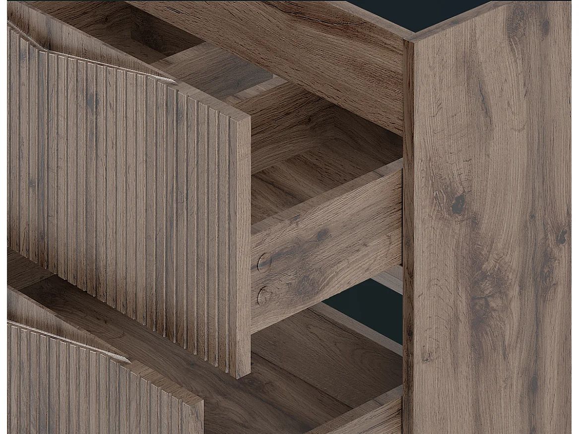 Ensemble meuble double vasque 120cm et colonne Tao Bois