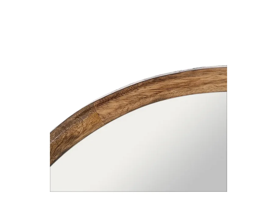 Miroir rectangulaire et rond bois de manguier naturel USORIA