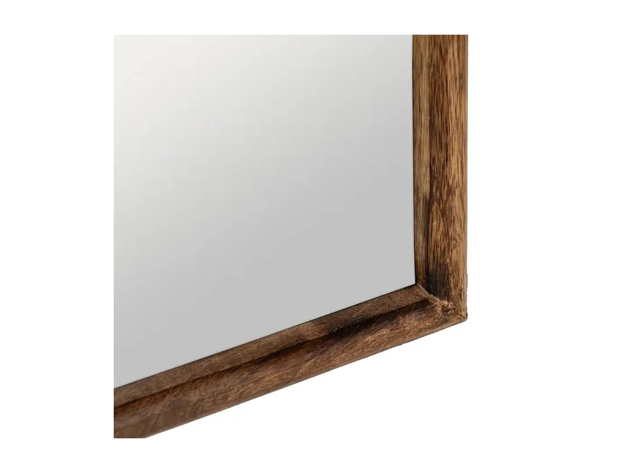 Miroir rectangulaire et rond bois de manguier naturel USORIA