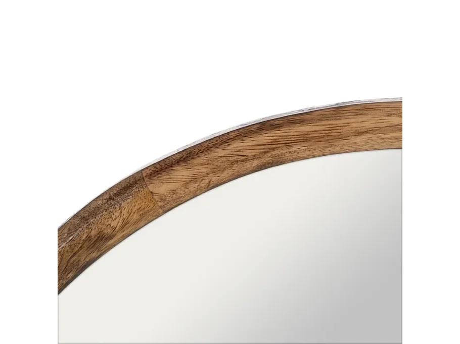 Miroir rectangulaire et rond bois de manguier naturel USORIA