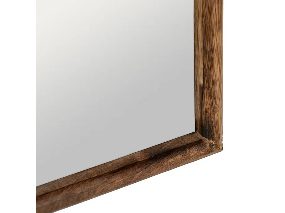 Miroir rectangulaire et rond bois de manguier naturel USORIA