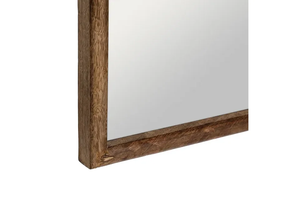 Miroir rectangulaire et rond bois de manguier naturel USORIA