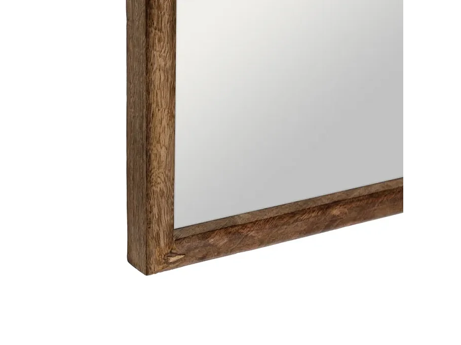 Miroir rectangulaire et rond bois de manguier naturel USORIA