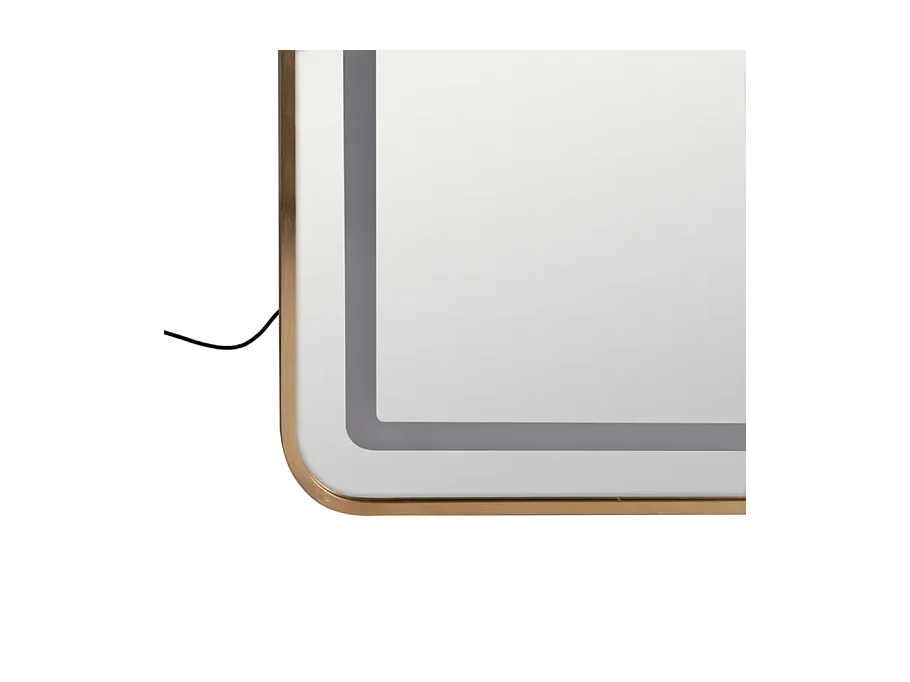 Miroir plein pied LED capteur cadre aluminium doré 160 cm tactile AVENOR