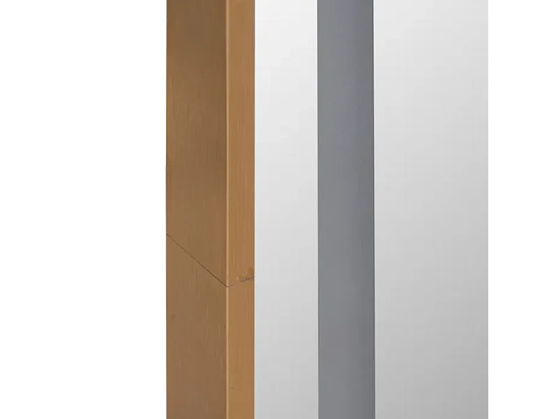 Miroir plein pied LED capteur cadre aluminium doré 160 cm tactile AVENOR