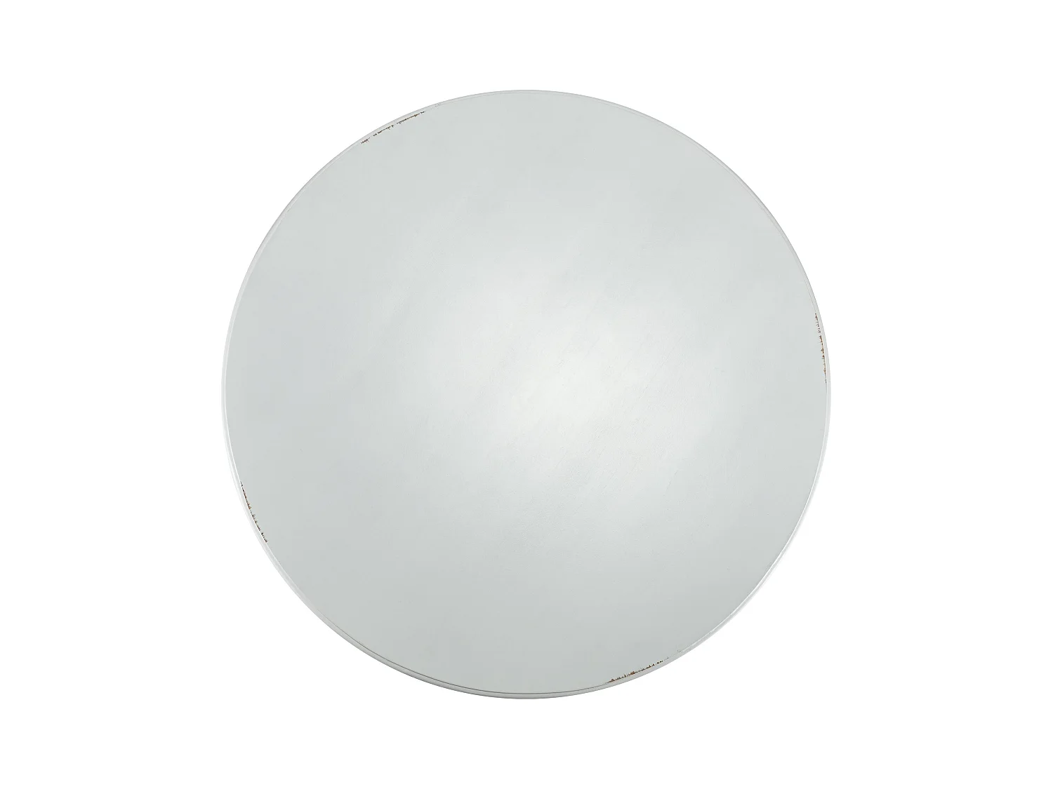 Table d'appoint - rond Ø 70 cm - Bois - Blanc antique - Wiva