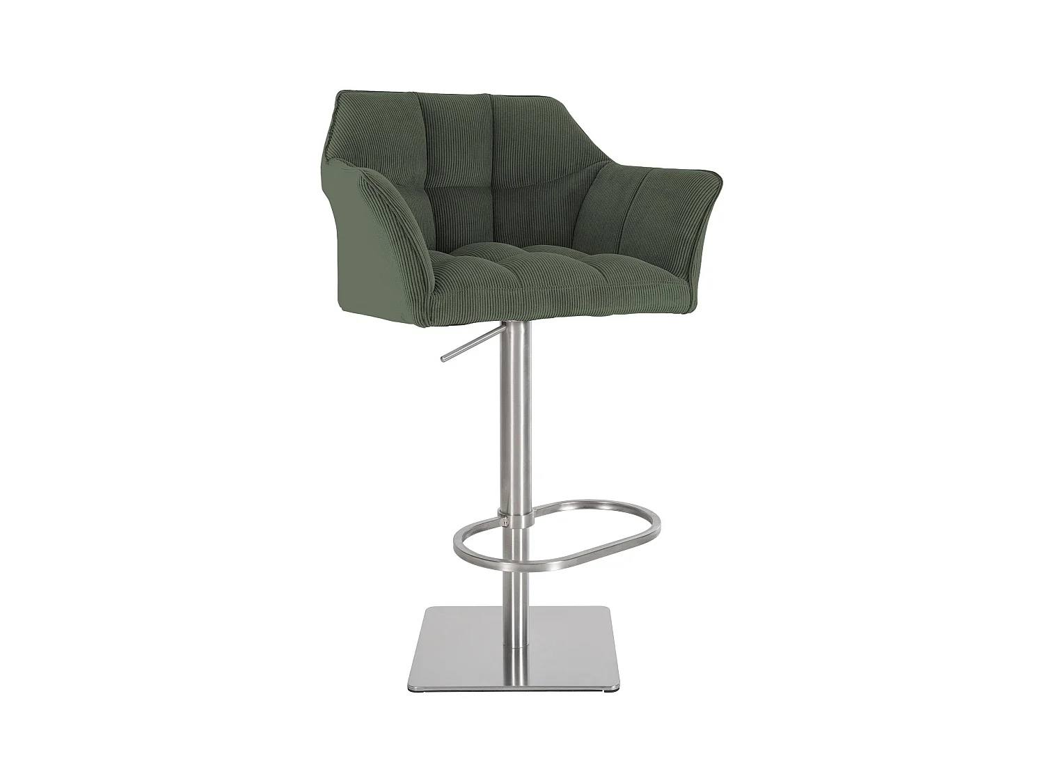 Tabouret de bar - Cordon & Acier inoxydable - Vert - Damaso