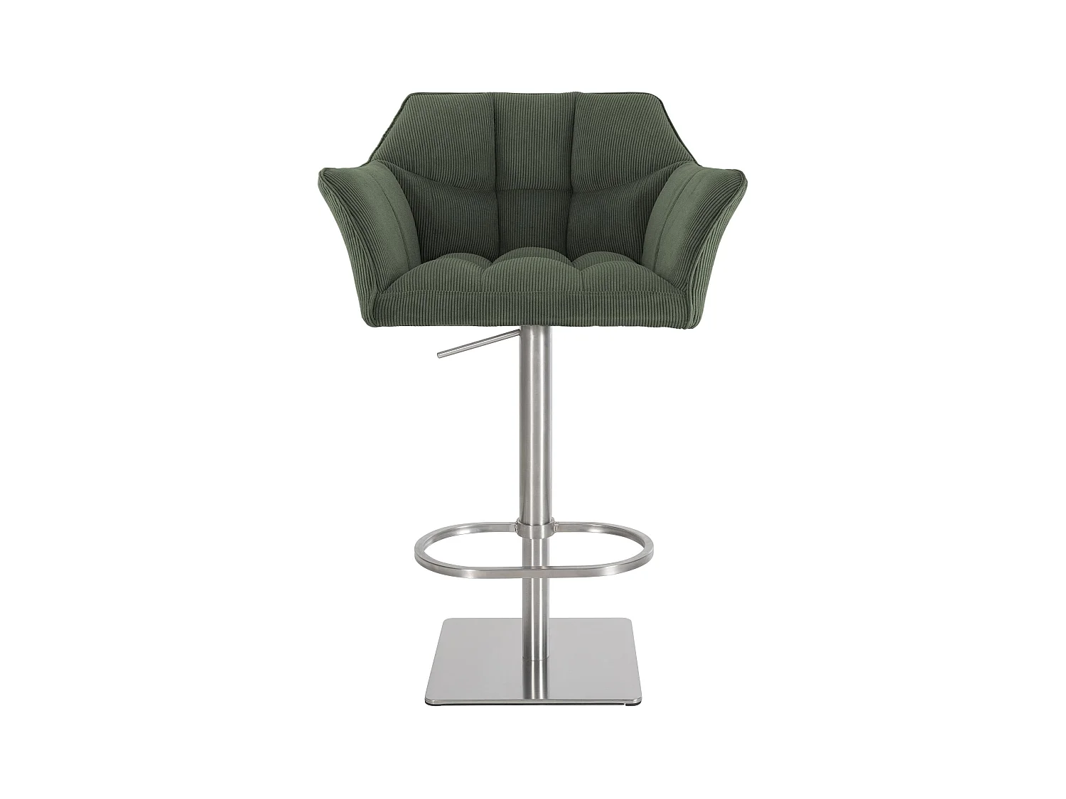 Tabouret de bar - Cordon & Acier inoxydable - Vert - Damaso