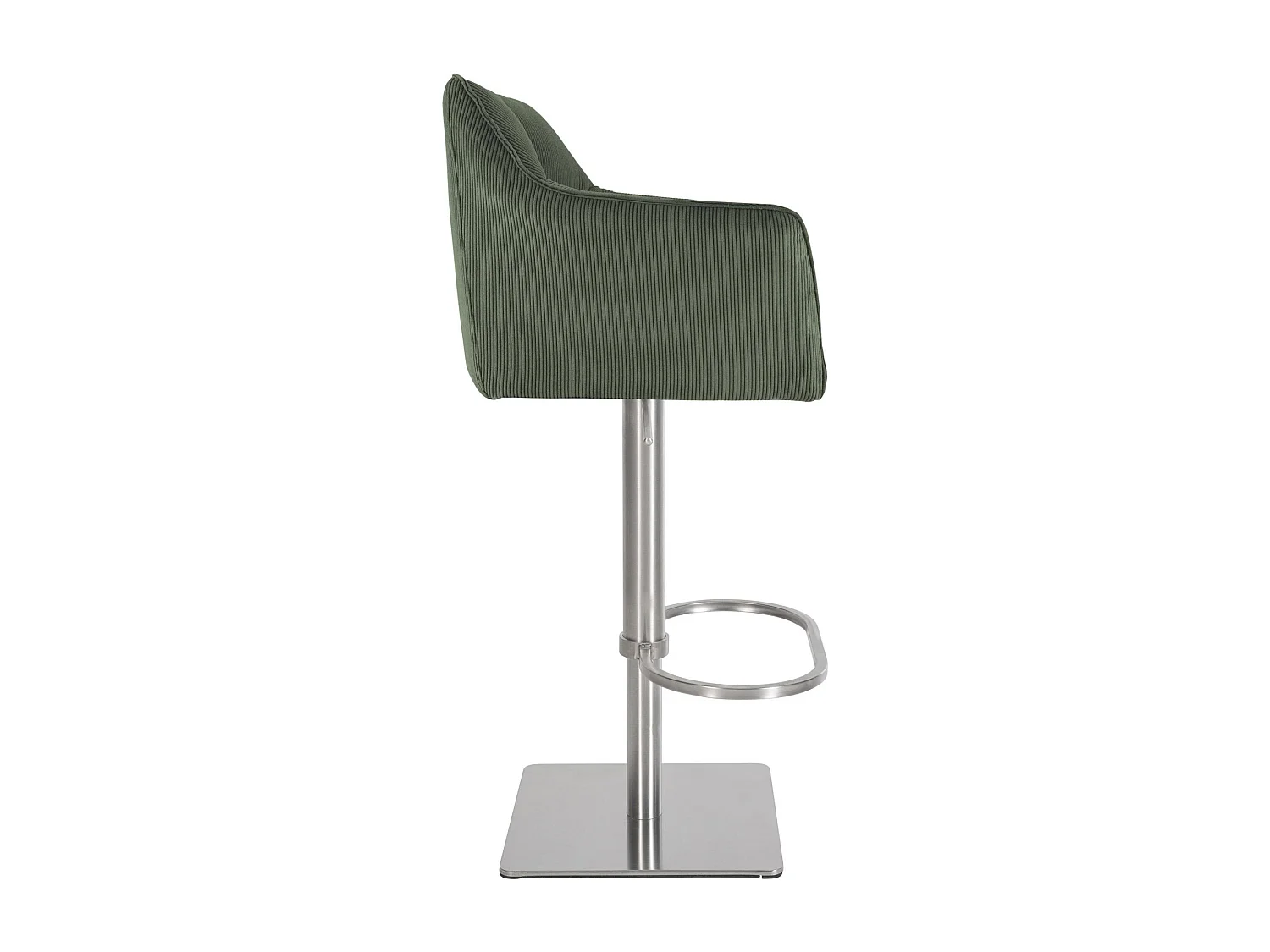 Tabouret de bar - Cordon & Acier inoxydable - Vert - Damaso