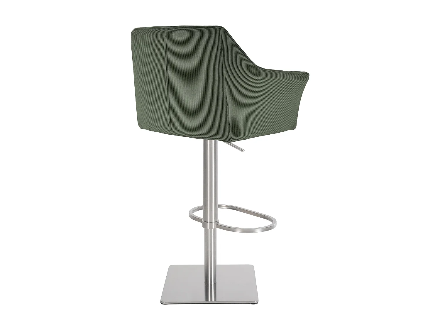 Tabouret de bar - Cordon & Acier inoxydable - Vert - Damaso