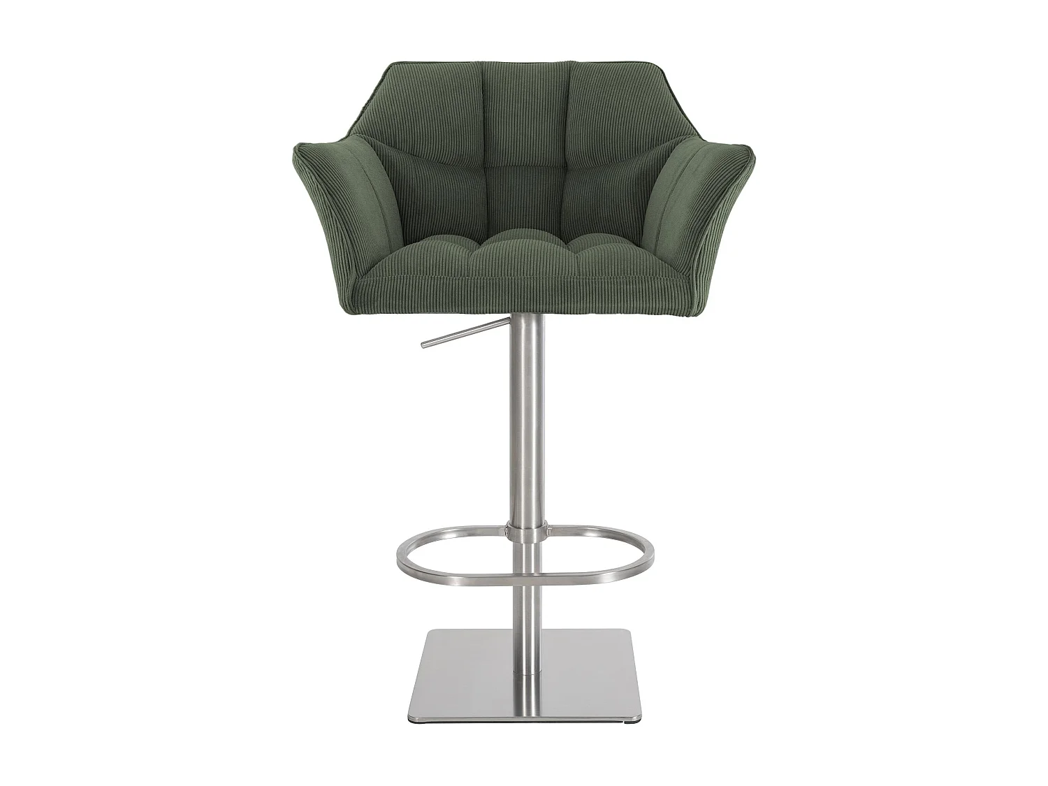 Tabouret de bar - Cordon & Acier inoxydable - Vert - Damaso