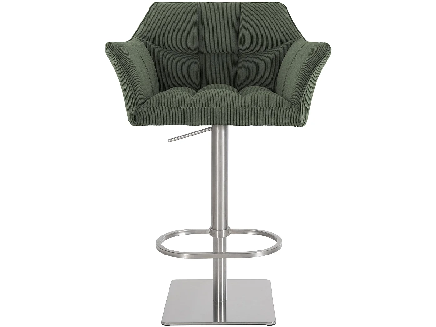 Tabouret de bar - Cordon & Acier inoxydable - Vert - Damaso