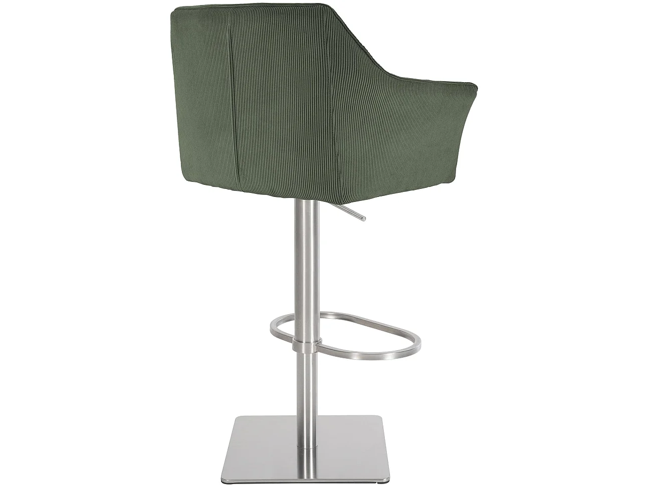 Tabouret de bar - Cordon & Acier inoxydable - Vert - Damaso