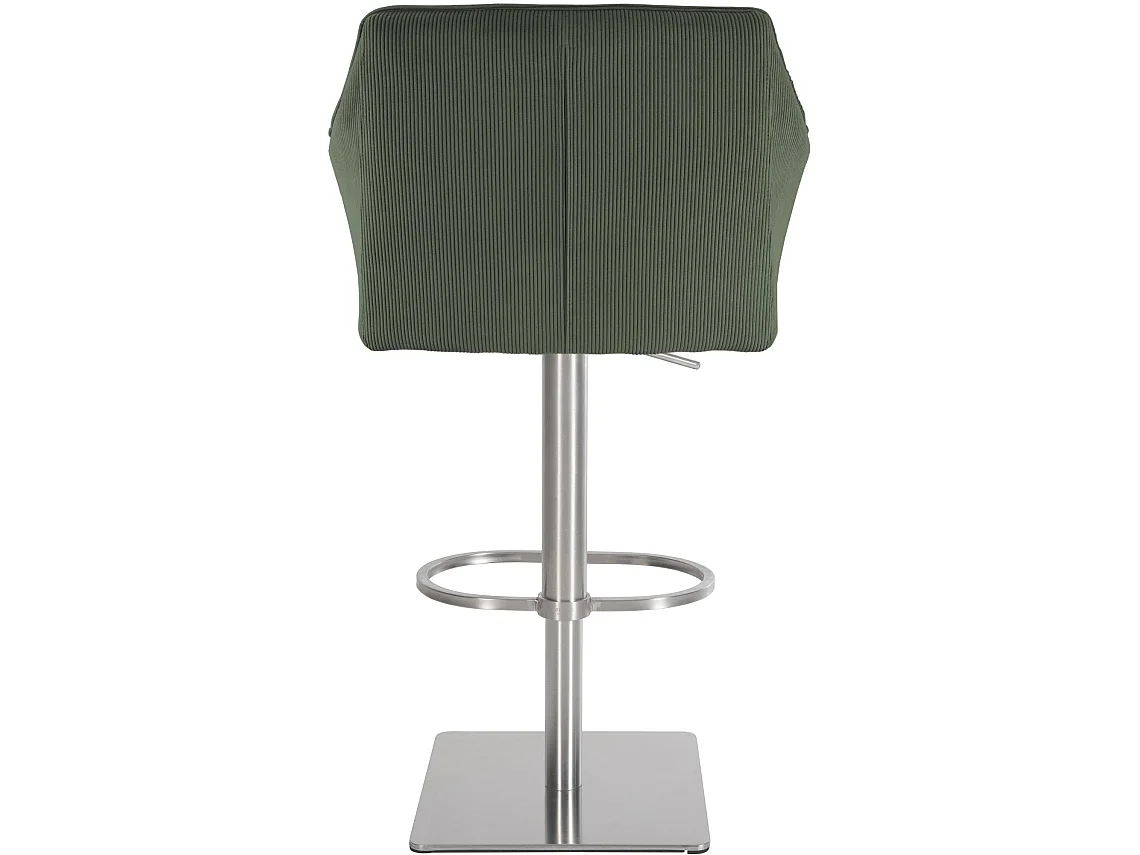 Tabouret de bar - Cordon & Acier inoxydable - Vert - Damaso