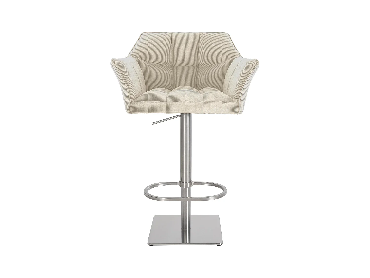 Tabouret de bar - Cordon & Acier inoxydable - Crème - Damaso