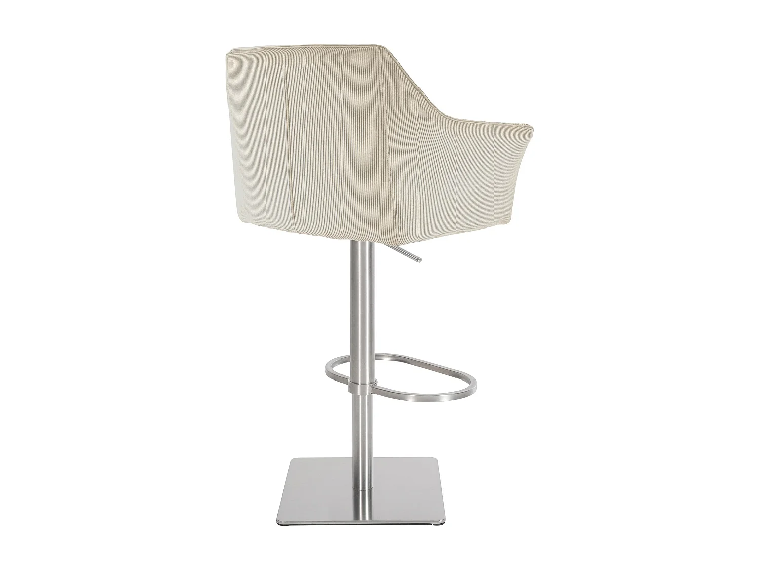 Tabouret de bar - Cordon & Acier inoxydable - Crème - Damaso