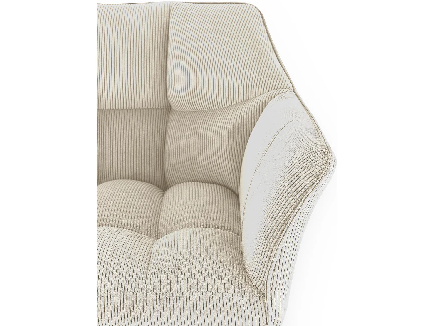 Tabouret de bar - Cordon & Acier inoxydable - Crème - Damaso