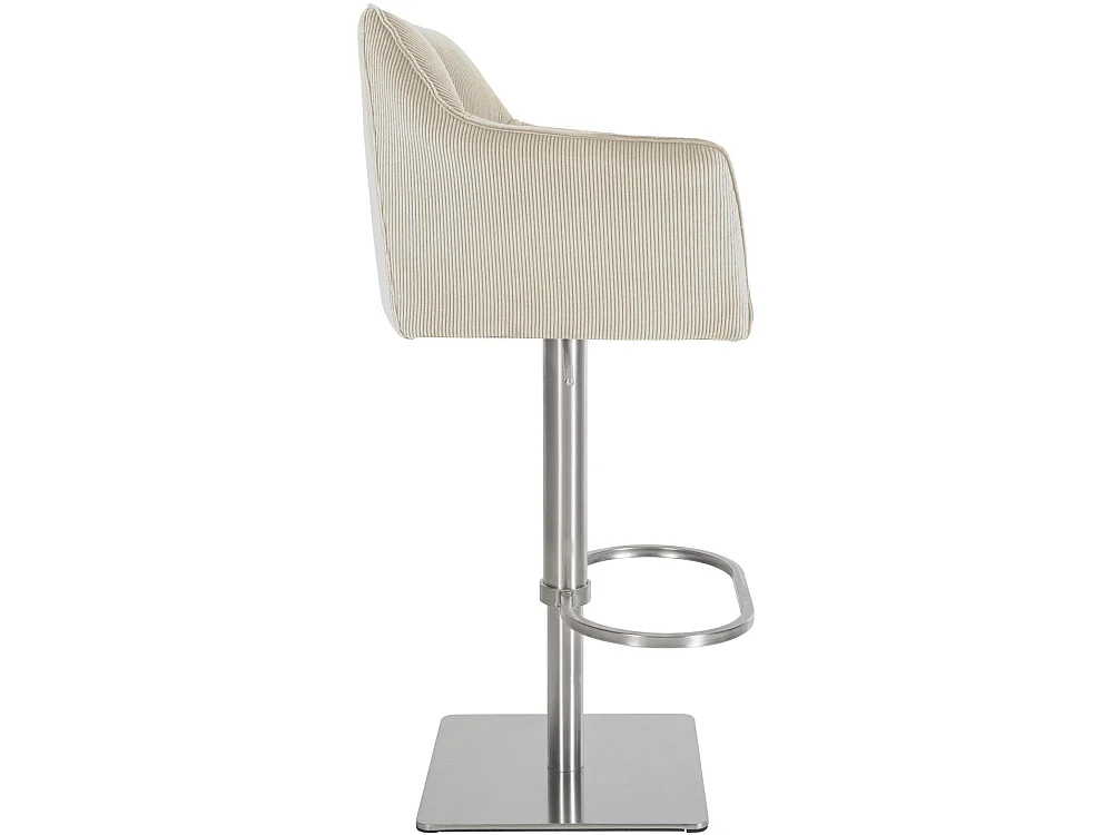 Tabouret de bar - Cordon & Acier inoxydable - Crème - Damaso