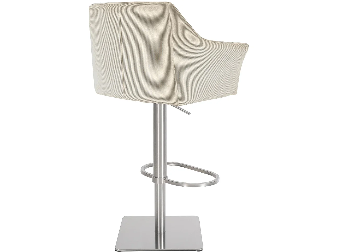 Tabouret de bar - Cordon & Acier inoxydable - Crème - Damaso