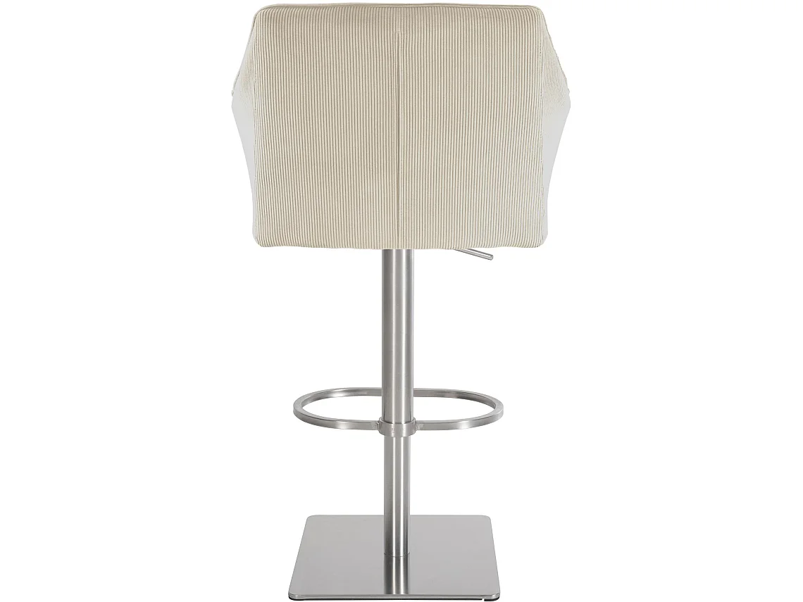 Tabouret de bar - Cordon & Acier inoxydable - Crème - Damaso