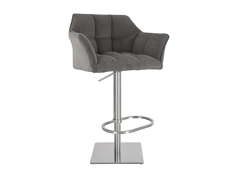Tabouret de bar - Cordon & Acier inoxydable - Taupe - Damaso