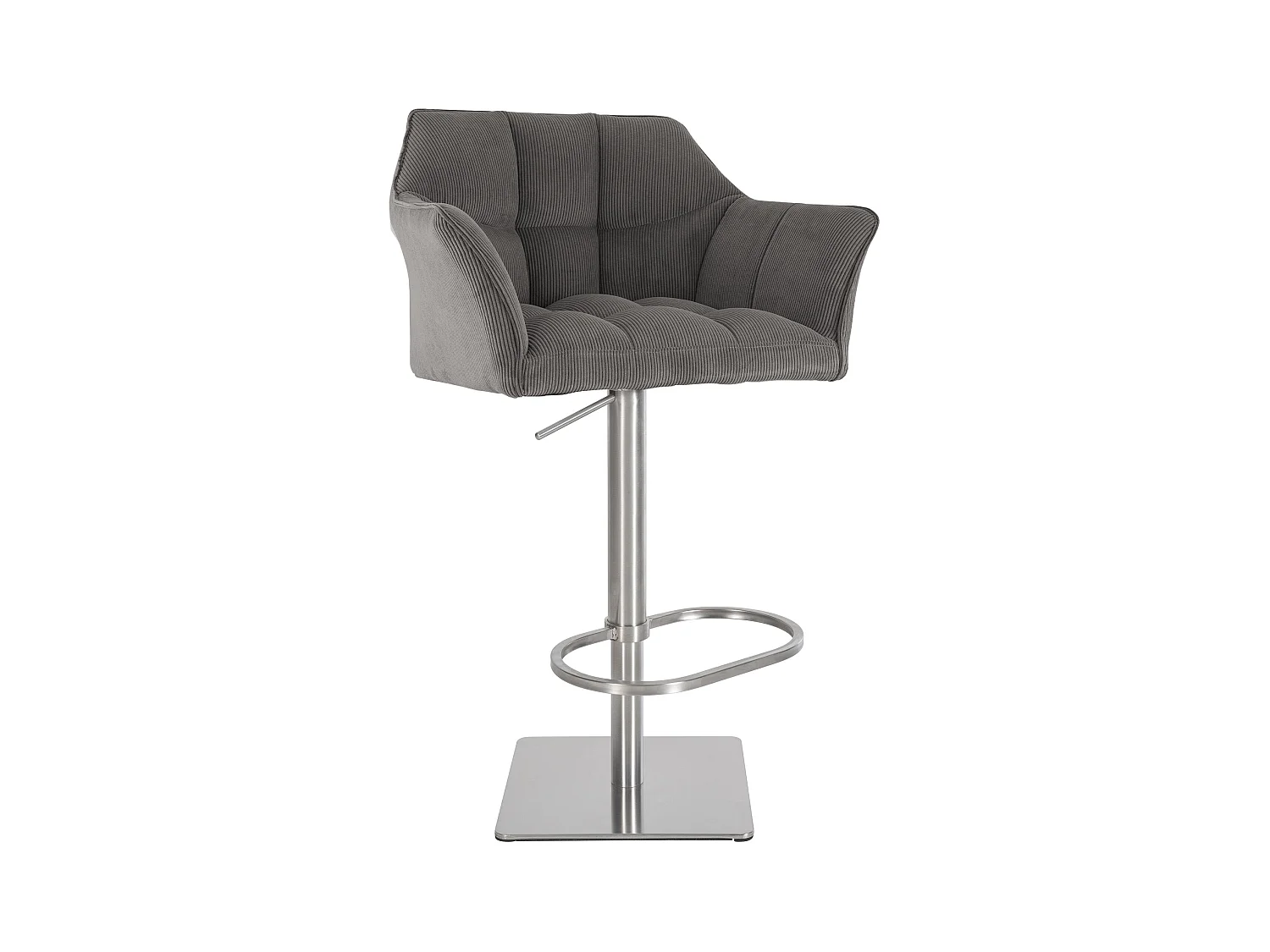 Tabouret de bar - Cordon & Acier inoxydable - Taupe - Damaso
