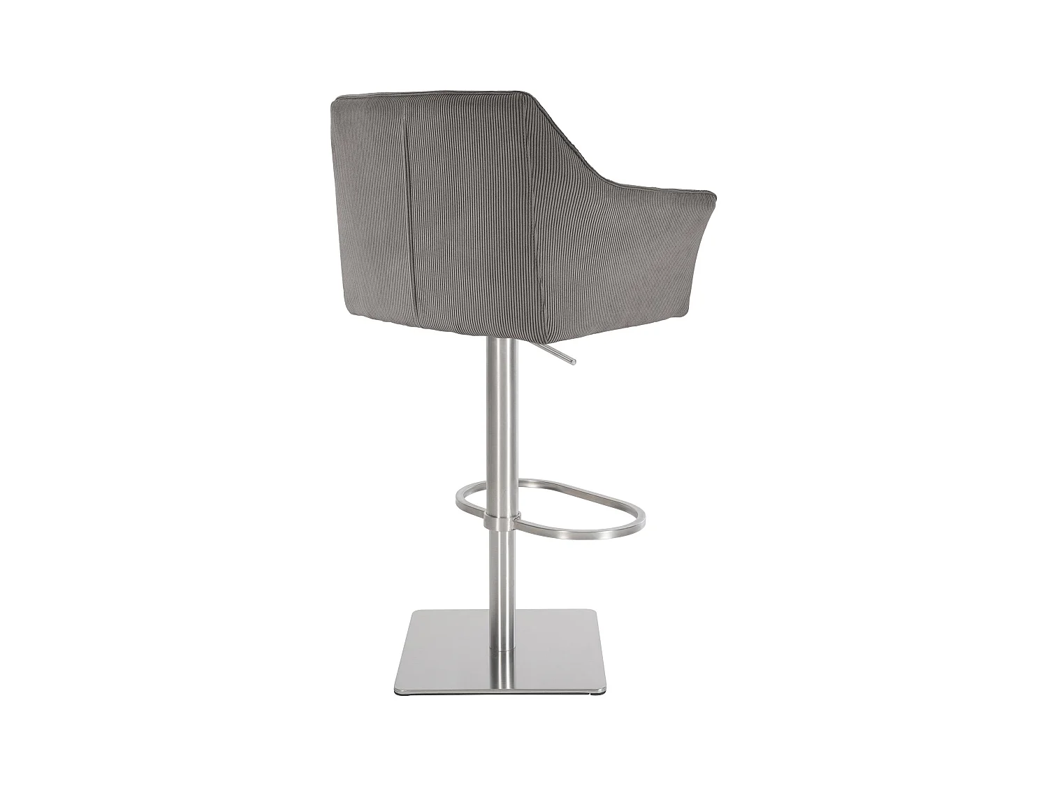 Tabouret de bar - Cordon & Acier inoxydable - Taupe - Damaso