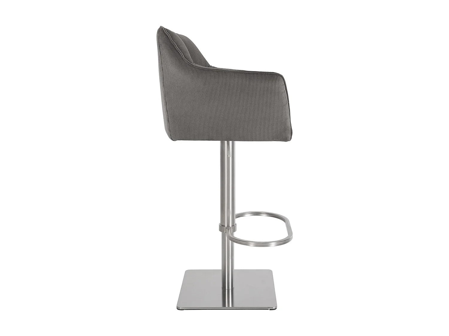Tabouret de bar - Cordon & Acier inoxydable - Taupe - Damaso