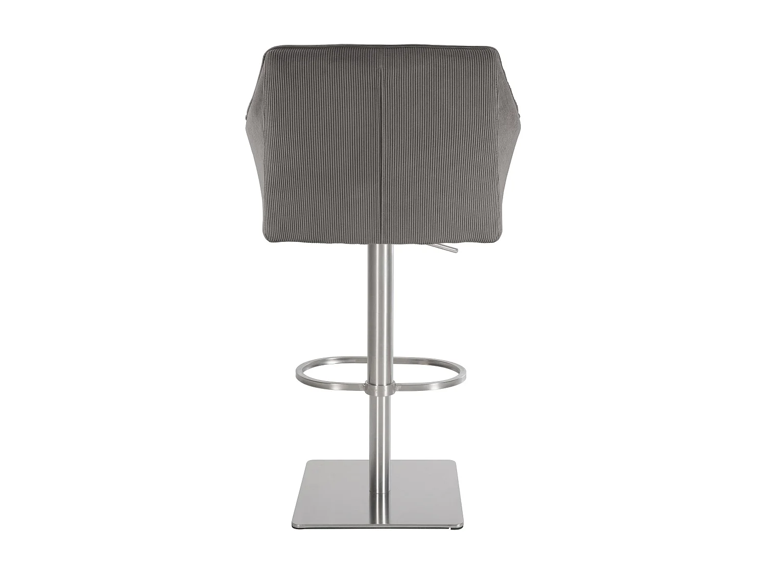Tabouret de bar - Cordon & Acier inoxydable - Taupe - Damaso