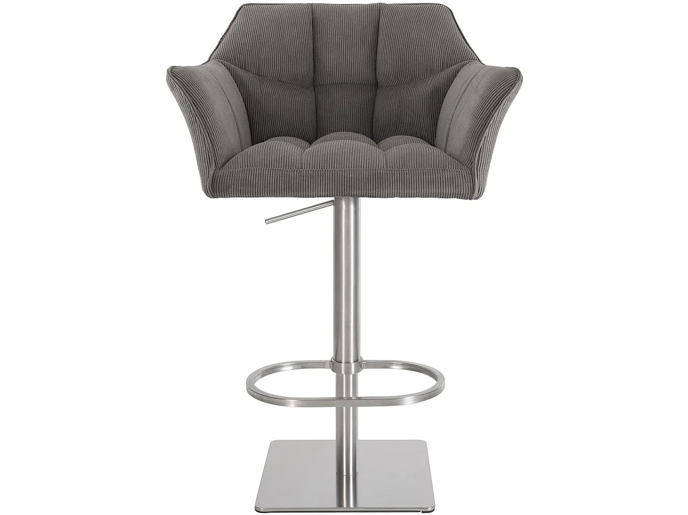 Tabouret de bar - Cordon & Acier inoxydable - Taupe - Damaso