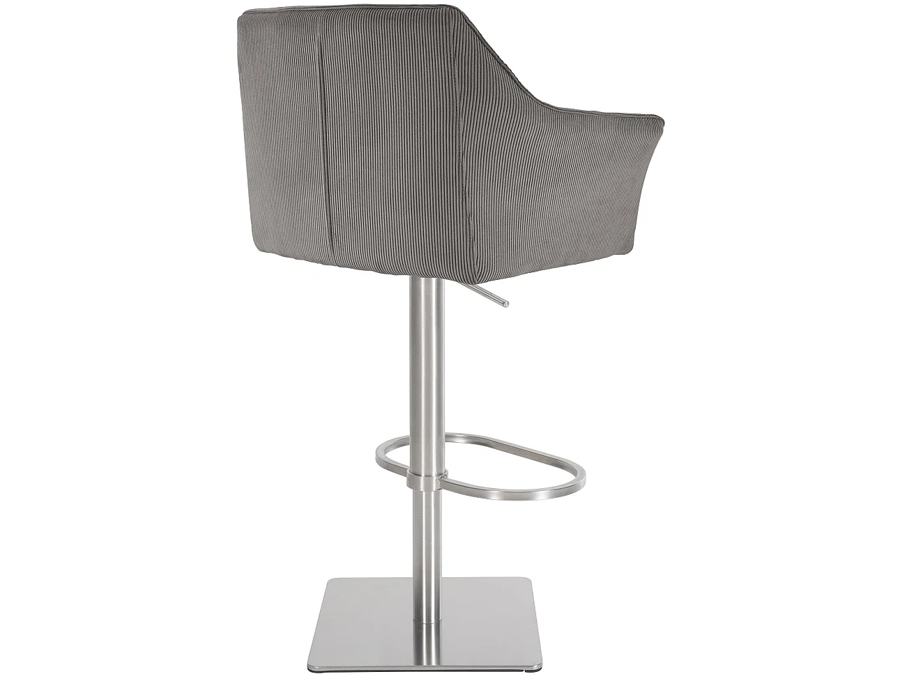 Tabouret de bar - Cordon & Acier inoxydable - Taupe - Damaso