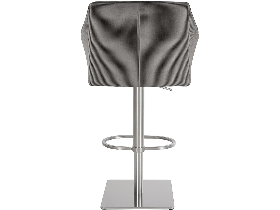 Tabouret de bar - Cordon & Acier inoxydable - Taupe - Damaso
