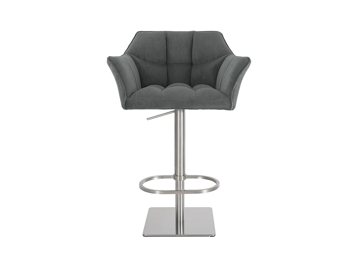 Tabouret de bar - Cordon & Acier inoxydable - Gris - Damaso