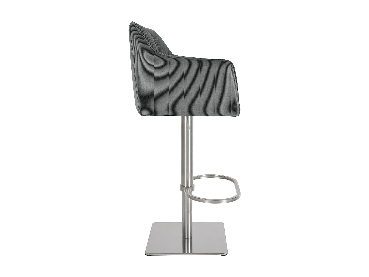 Tabouret de bar - Cordon & Acier inoxydable - Gris - Damaso