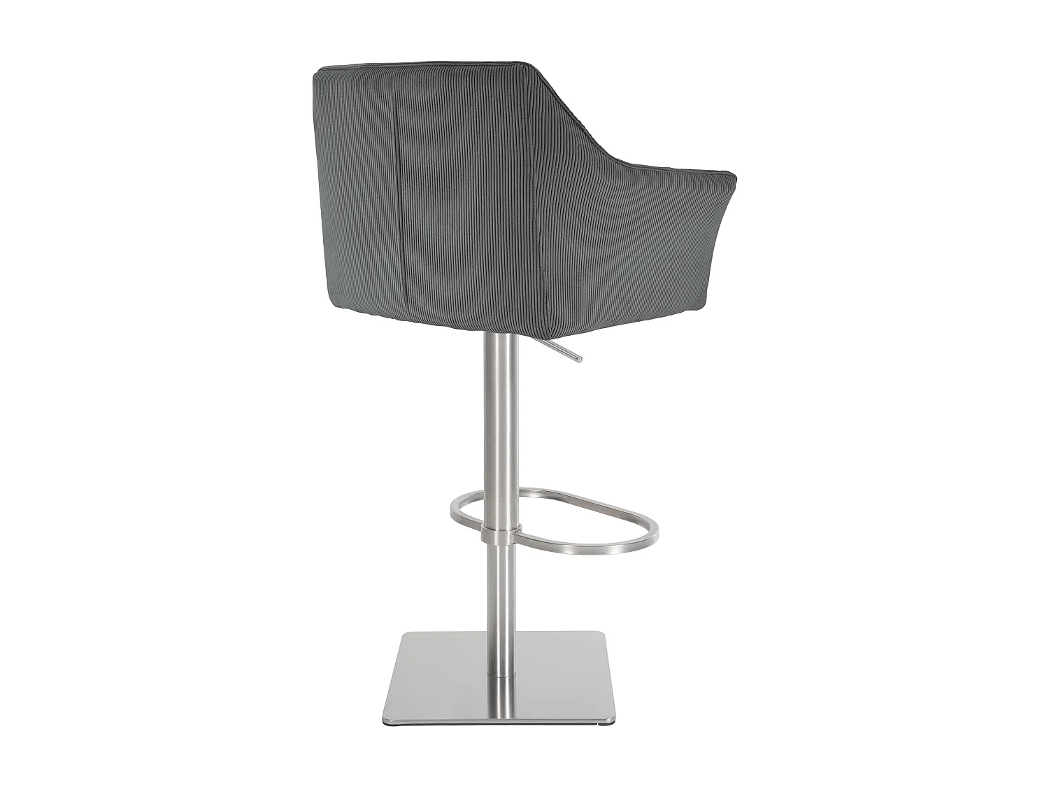 Tabouret de bar - Cordon & Acier inoxydable - Gris - Damaso