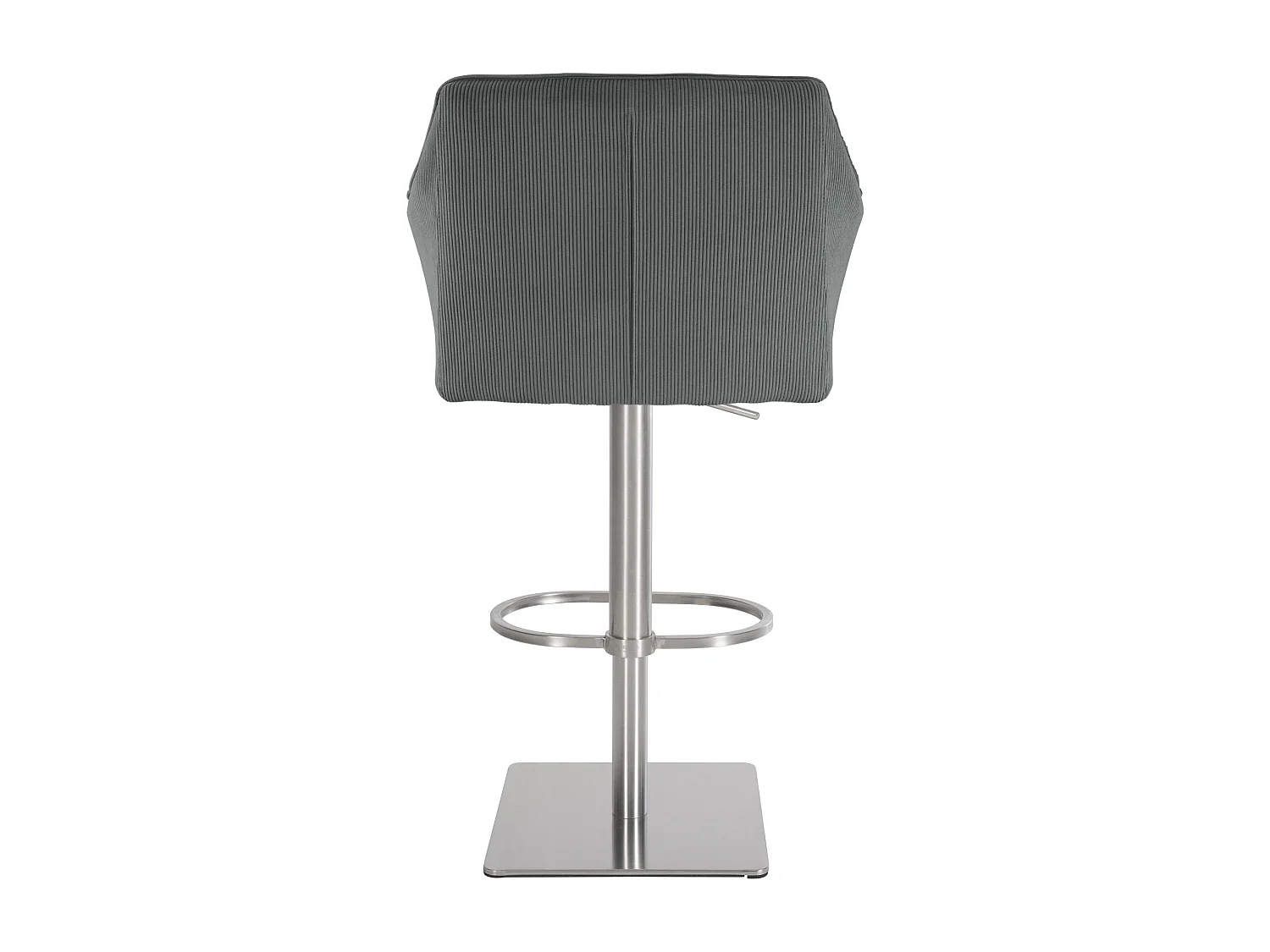 Tabouret de bar - Cordon & Acier inoxydable - Gris - Damaso